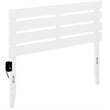 Pemberly Row Solid Wood Full Size Modern Headboard with USB Charger in White