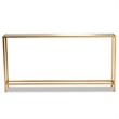 Pemberly Row Glam Gold Finished Metal and Mirrored Glass Console Table