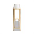 Pemberly Row Glam Gold Finished Metal and Mirrored Glass Console Table