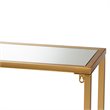 Pemberly Row Glam Gold Finished Metal and Mirrored Glass Console Table