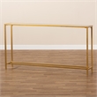 Pemberly Row Glam Gold Finished Metal and Mirrored Glass Console Table