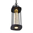 Pemberly Row 1 Light Farmhouse Metal LED Outdoor Pendant in Black