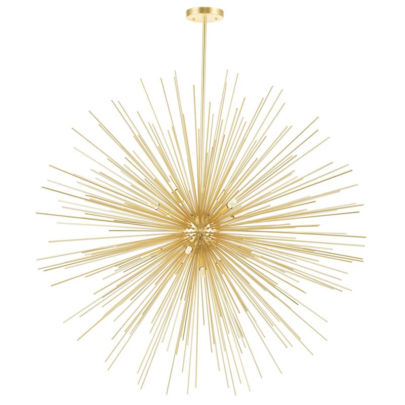 Pemberly Row 14 Light Contemporary Metal Chandelier in Gold Leaf