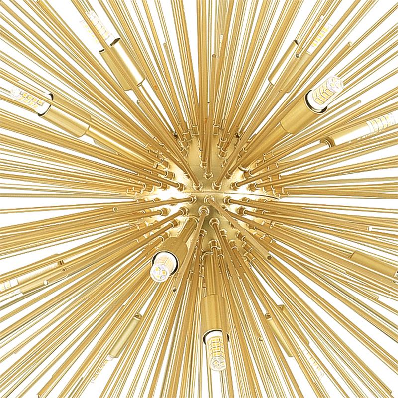 Pemberly Row 14 Light Contemporary Metal Chandelier in Gold Leaf
