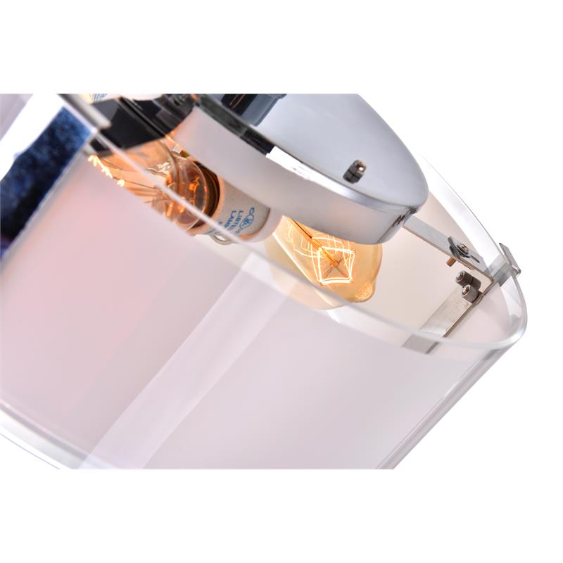 Pemberly Row 4 Light Metal Chandelier with Drum Shade in Chrome