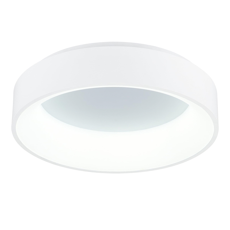 Pemberly Row Drum Shade Metal LED Flush Mount Light in White