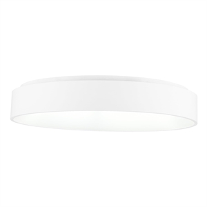 Pemberly Row Drum Shade Metal LED Flush Mount Light in White
