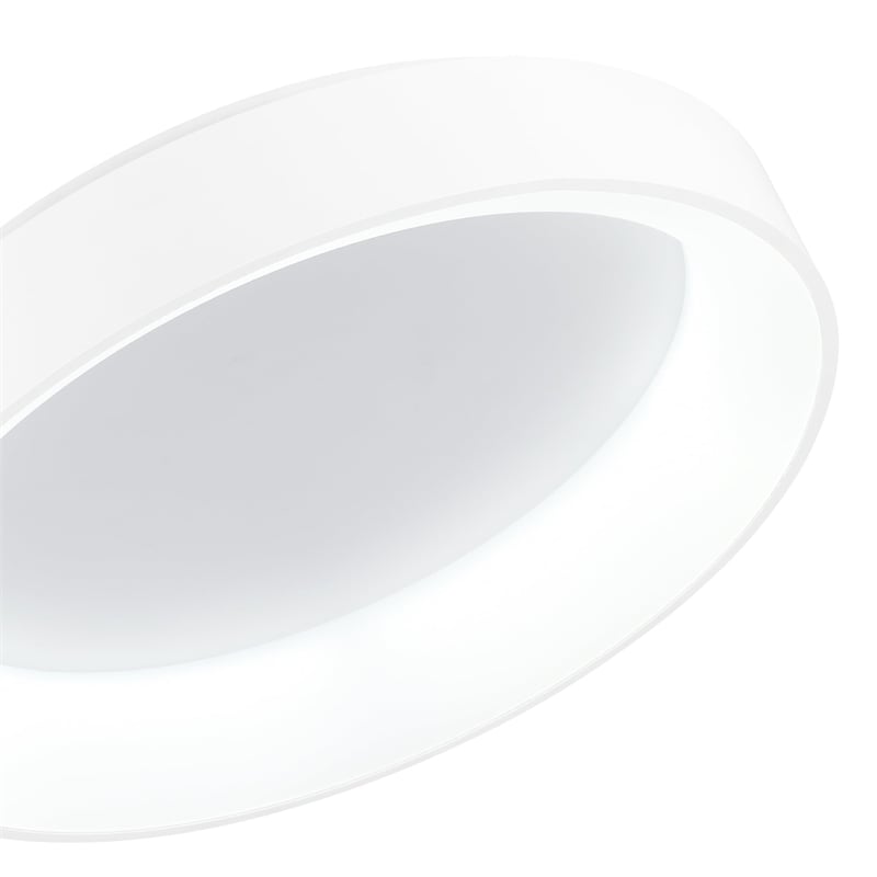 Pemberly Row Drum Shade Metal LED Flush Mount Light in White