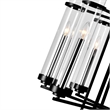 Pemberly Row 8 Light Up Contemporary Metal Chandelier in Black