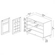 Pemberly Row Oak Brown Finished Wood 2-Door Shoe Storage Cabinet