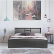 Pemberly Row Modern / Contemporary Wooden Full Captains Bed in Black