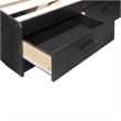 Pemberly Row Modern / Contemporary Wooden Full Captains Bed in Black