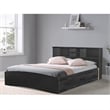 Pemberly Row Modern / Contemporary Wooden Full Captains Bed in Black