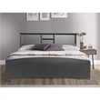 Pemberly Row Modern / Contemporary Wooden Full Captains Bed in Black