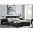 Pemberly Row Modern / Contemporary Wooden Full Captains Bed in Black