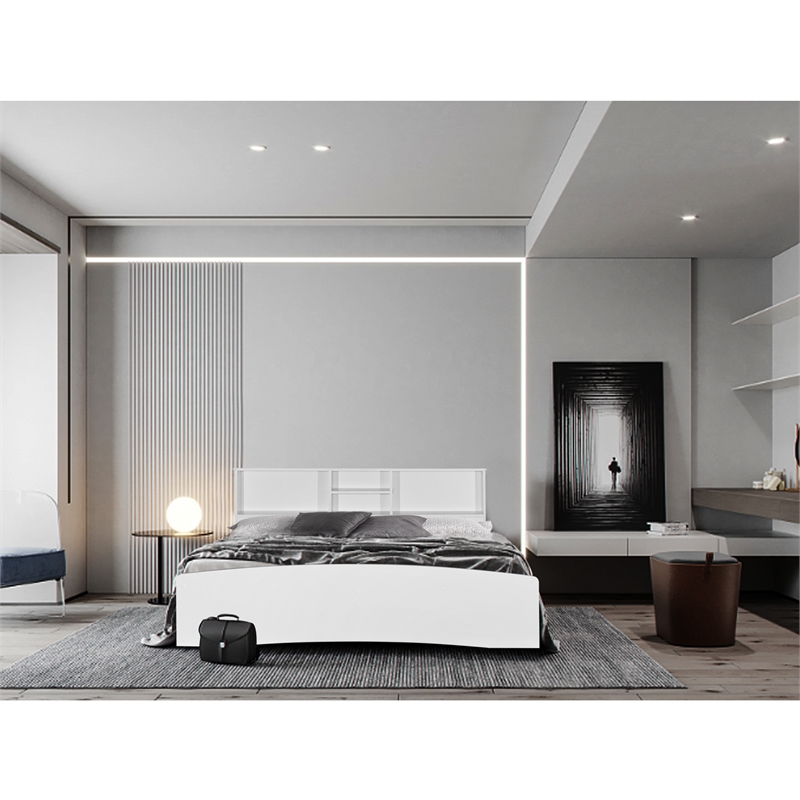 Pemberly Row Modern / Contemporary Wooden Full Captains Bed in White