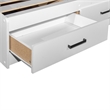 Pemberly Row Modern / Contemporary Wooden Full Captains Bed in White