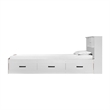 Pemberly Row Modern / Contemporary Wooden Full Captains Bed in White