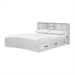 Pemberly Row Modern / Contemporary Wooden Full Captains Bed in White