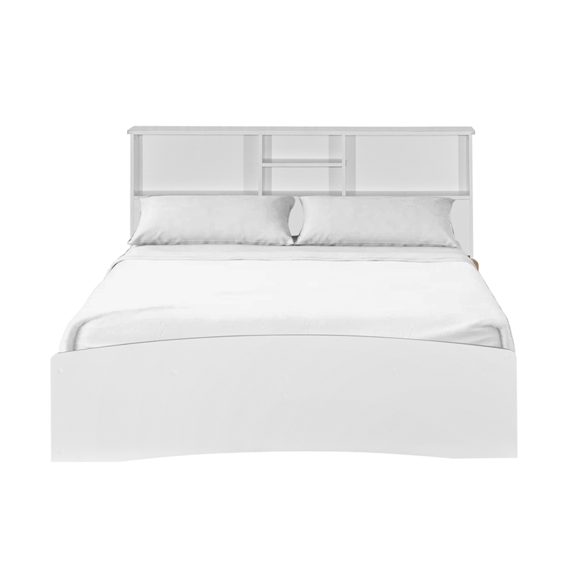 Pemberly Row Modern / Contemporary Wooden Full Captains Bed in White