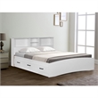 Pemberly Row Modern / Contemporary Wooden Full Captains Bed in White
