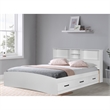 Pemberly Row Modern / Contemporary Wooden Full Captains Bed in White