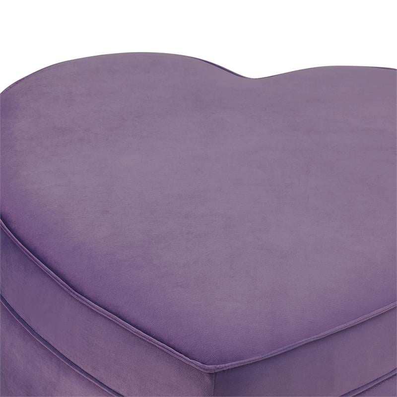 Pemberly Row Ottoman Purple Velvet 33L x 32.3W x 19.6H Upholstered Storage