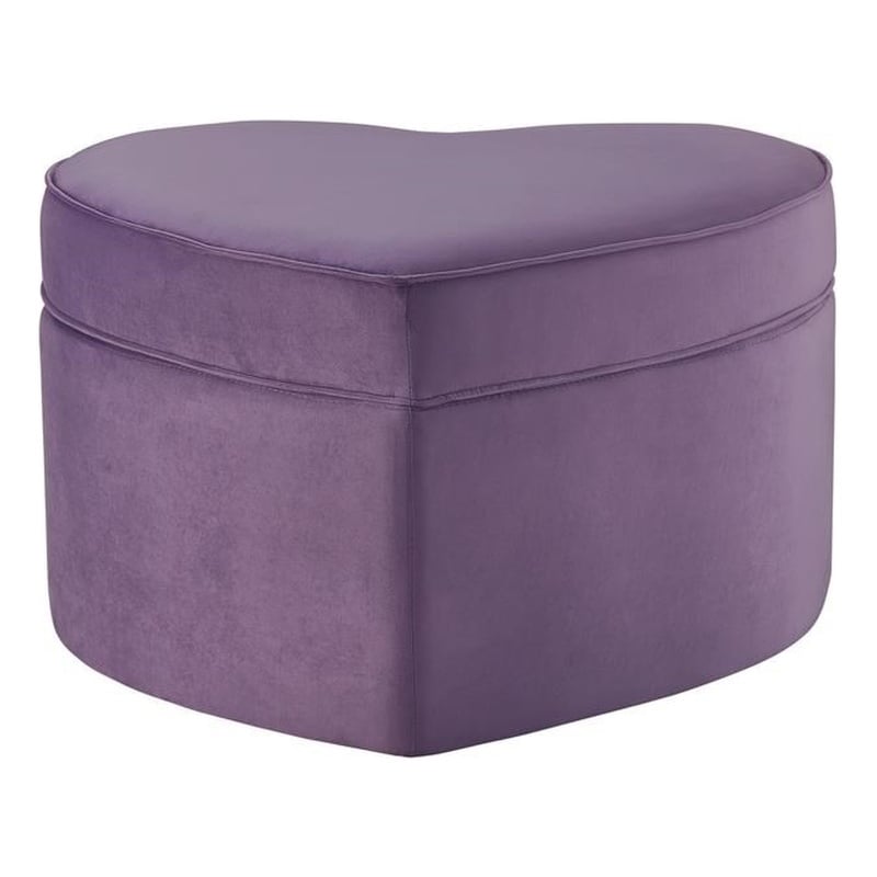Pemberly Row Ottoman Purple Velvet 33L x 32.3W x 19.6H Upholstered Storage