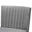 Pemberly Row Gray Velvet Upholstered and Brown Wood Dining Chair