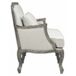 Pemberly Row Upholstery Sofa with 3 Pillows in Cream Linen Fabric and Brown