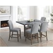Pemberly Row Contemporary Gray Marble Counter 5-Piece Dining Set