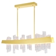 Pemberly Row Modern Glass LED Chandelier in Clear/Satin Gold