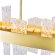 Pemberly Row Modern Glass LED Chandelier in Clear/Satin Gold