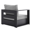 Pemberly Row 4-Piece Fabric/Powder-Coated Aluminum Outdoor Set in Gray