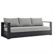Pemberly Row 4-Piece Fabric/Powder-Coated Aluminum Outdoor Set in Gray