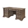 Pemberly Row Credenza Wood Office Desk Writing Table in Light Brown