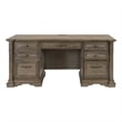 Pemberly Row Credenza Wood Office Desk Writing Table in Light Brown