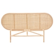 Pemberly Row Natural Brown Rattan Queen Size Standalone Headboard