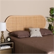Pemberly Row Natural Brown Rattan Queen Size Standalone Headboard