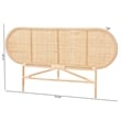 Pemberly Row Natural Brown Rattan Queen Size Standalone Headboard