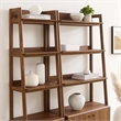 Pemberly Row Particleboard and MDF Bookshelves in Walnut (Set of 2)
