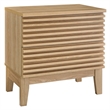 Pemberly Row Two-Drawer Particleboard Wood Nightstand in Oak