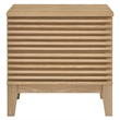 Pemberly Row Two-Drawer Particleboard Wood Nightstand in Oak