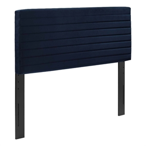 Pemberly Row Performance Velvet King/California King Headboard in Blue
