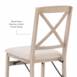 Pemberly Row X-Back Set of Two Folding Chairs Padded Seat in Graywash Wood