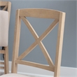 Pemberly Row X-Back Set of Two Folding Chairs Padded Seat in Graywash Wood