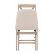 Pemberly Row X-Back Set of Two Folding Chairs Padded Seat in Graywash Wood