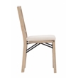 Pemberly Row X-Back Set of Two Folding Chairs Padded Seat in Graywash Wood