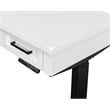 Pemberly Row Modern Electric Sit/Stand L-Desk and Return Height Wood Desk White