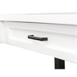 Pemberly Row Modern Electric Sit/Stand L-Desk and Return Height Wood Desk White